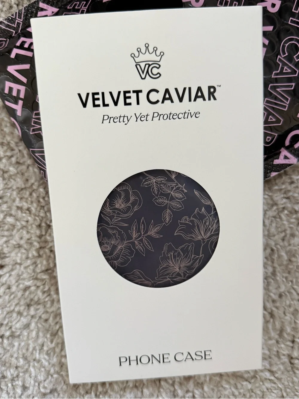 Velvet Caviar iPhone 16 Pro Max gold and black floral phone case